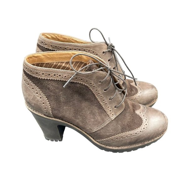 Sperry Emory Lace-up Heel Boot Womens 9 M Brown Suede 3"+ Heel - Picture 5 of 7